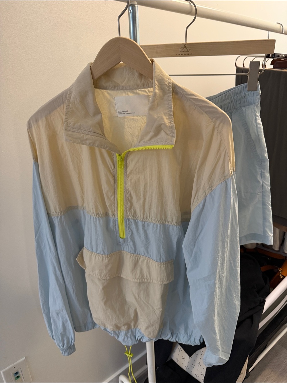 OAK + FORT Windbreaker Set with matching shorts
